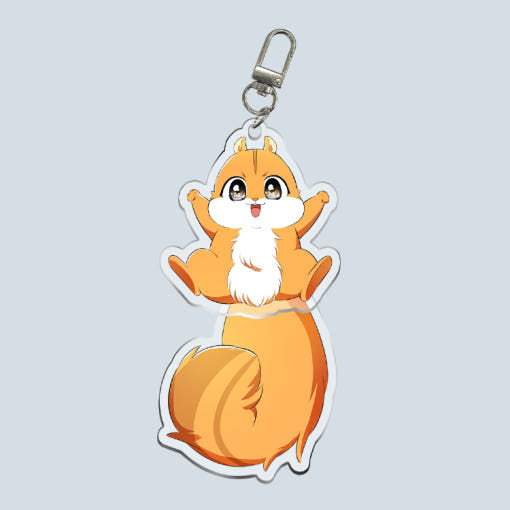Baby Squirrel is Good at Everything - Beaty Rotating Acrylic Keyring