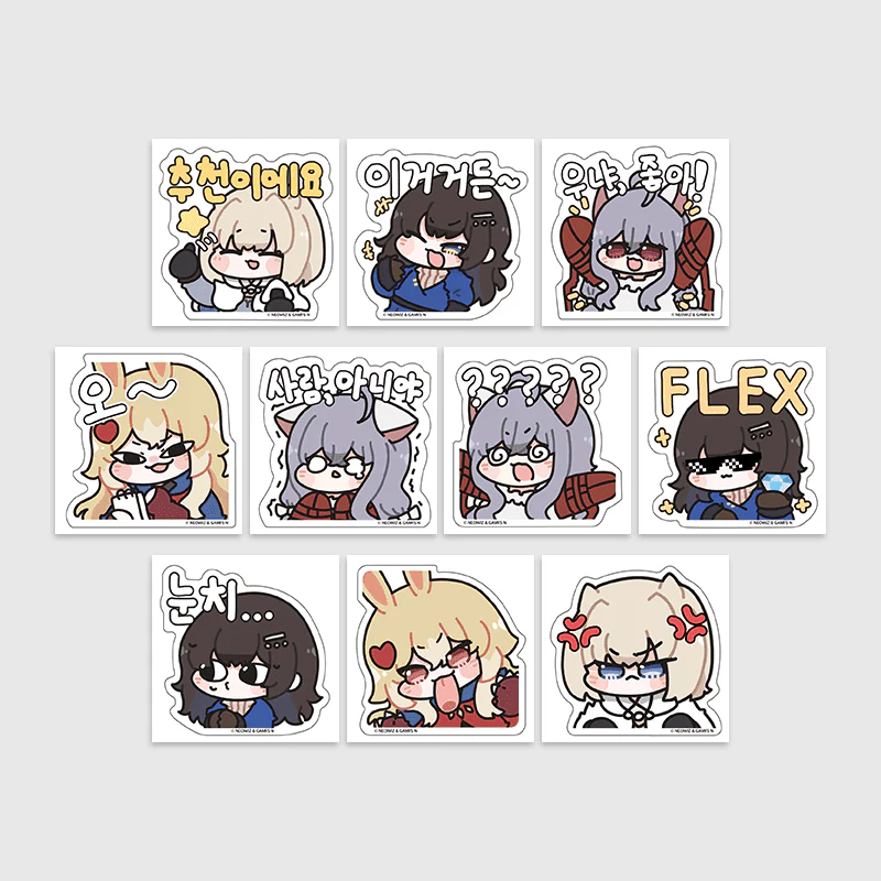 Brown Dust 2 x ANIPLUS - Half Anniversary Emoticon Sticker Set