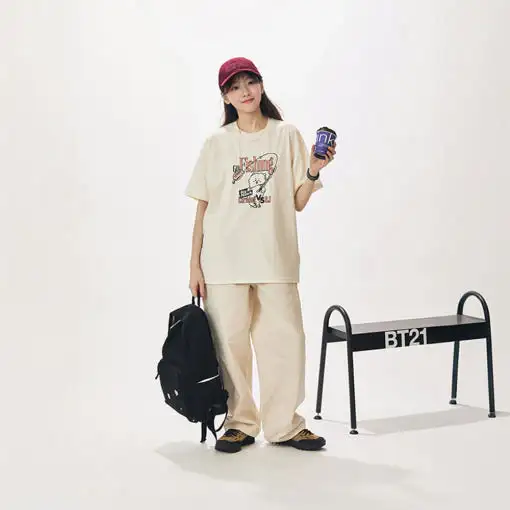 BT21 - RJ Go Fishing Short Sleeve T-Shirt - Image 4