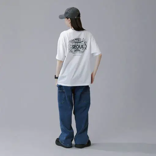 BT21 - Seoul Edition Short Sleeve T-Shirt VER.2 White - Image 4