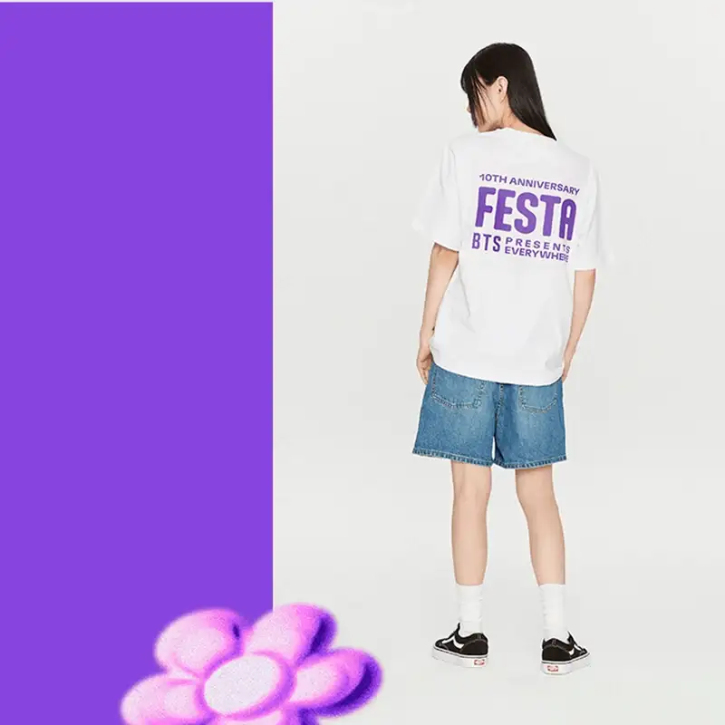 BTS - 10TH FESTA - S/S T-Shirt Logo - Image 7
