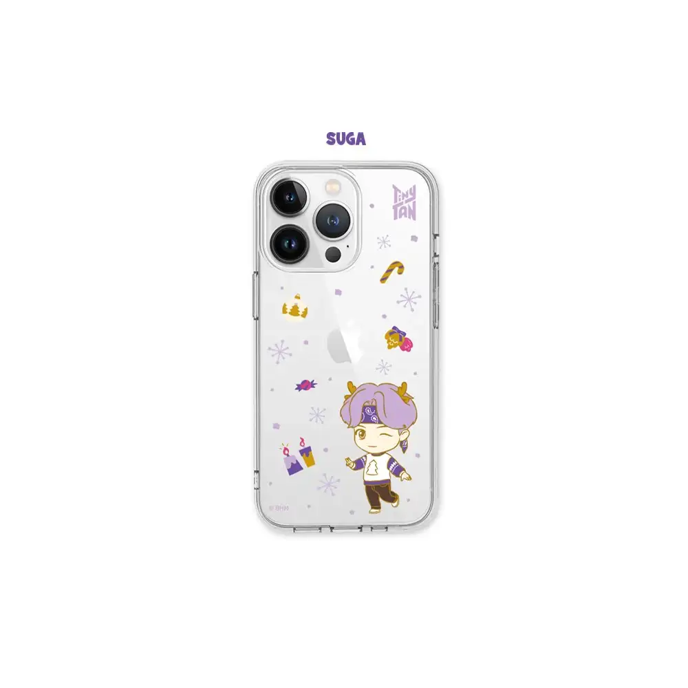 BTS - TinyTAN Purple Holidays Clear Soft Phone Case (Galaxy) - Image 5