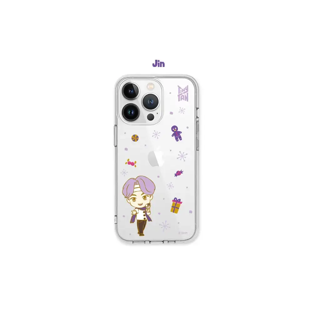 BTS - TinyTAN Purple Holidays Clear Soft Phone Case (iPhone) - Image 4