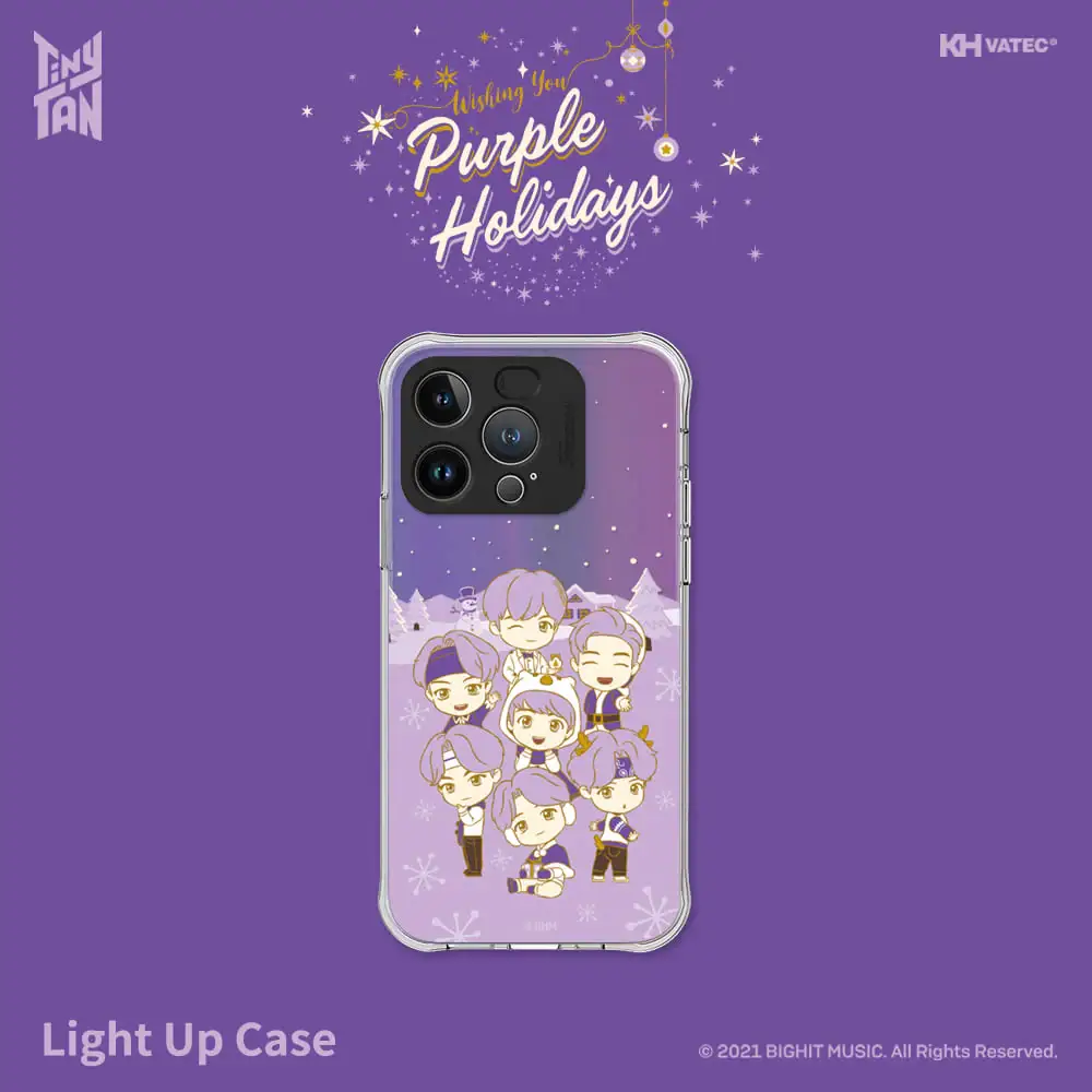 BTS - TinyTAN Purple Holidays Light Up Phone Case - Image 2