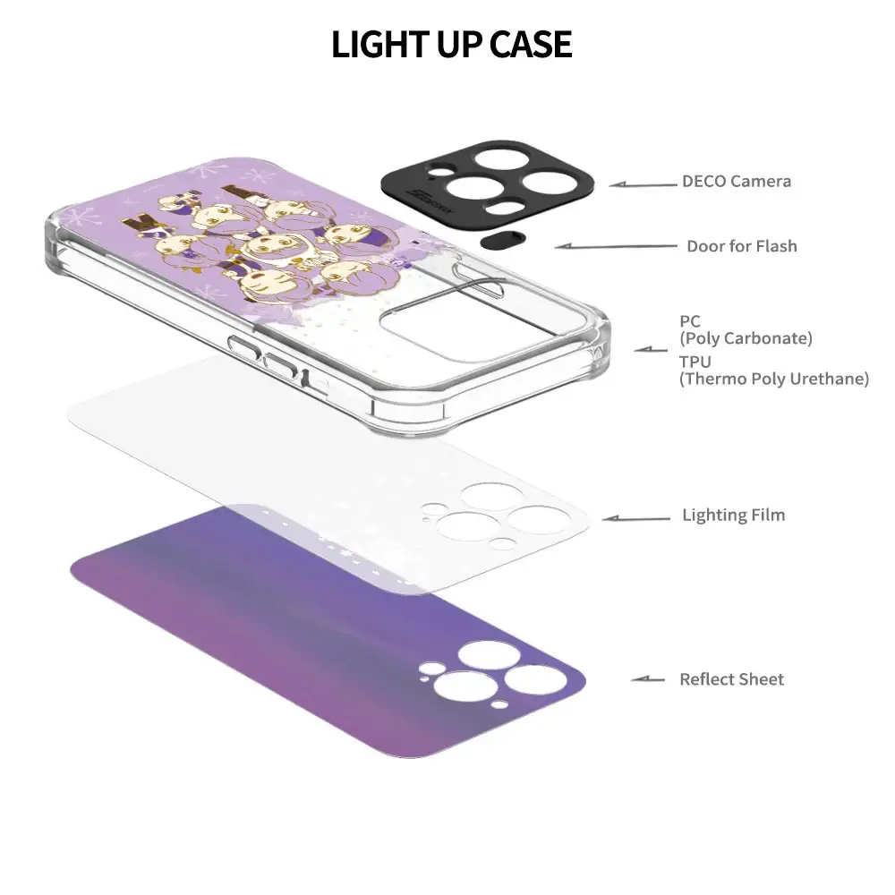 BTS - TinyTAN Purple Holidays Light Up Phone Case - Image 6