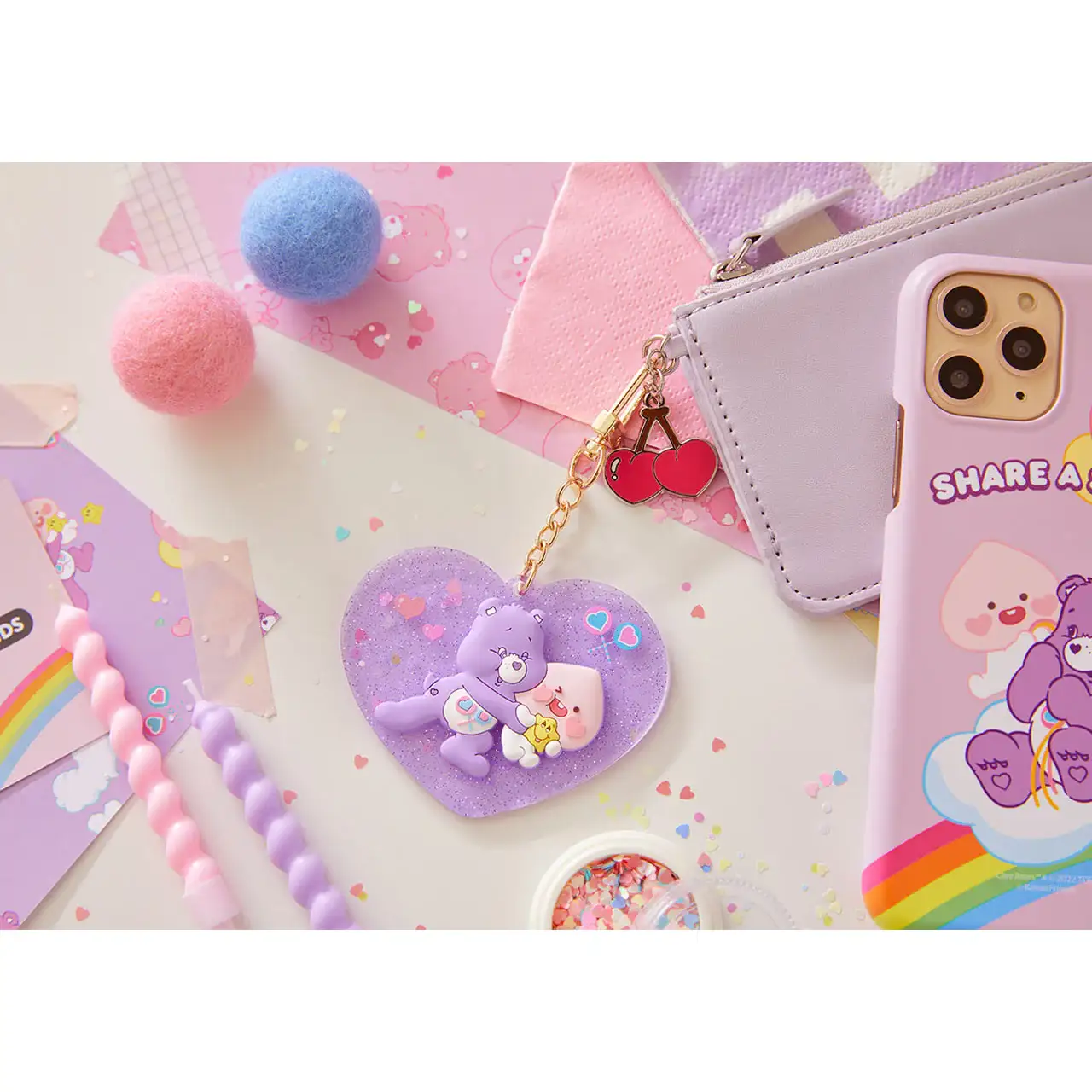 Care Bears x Kakao Friends - Heart Key Ring - Image 12