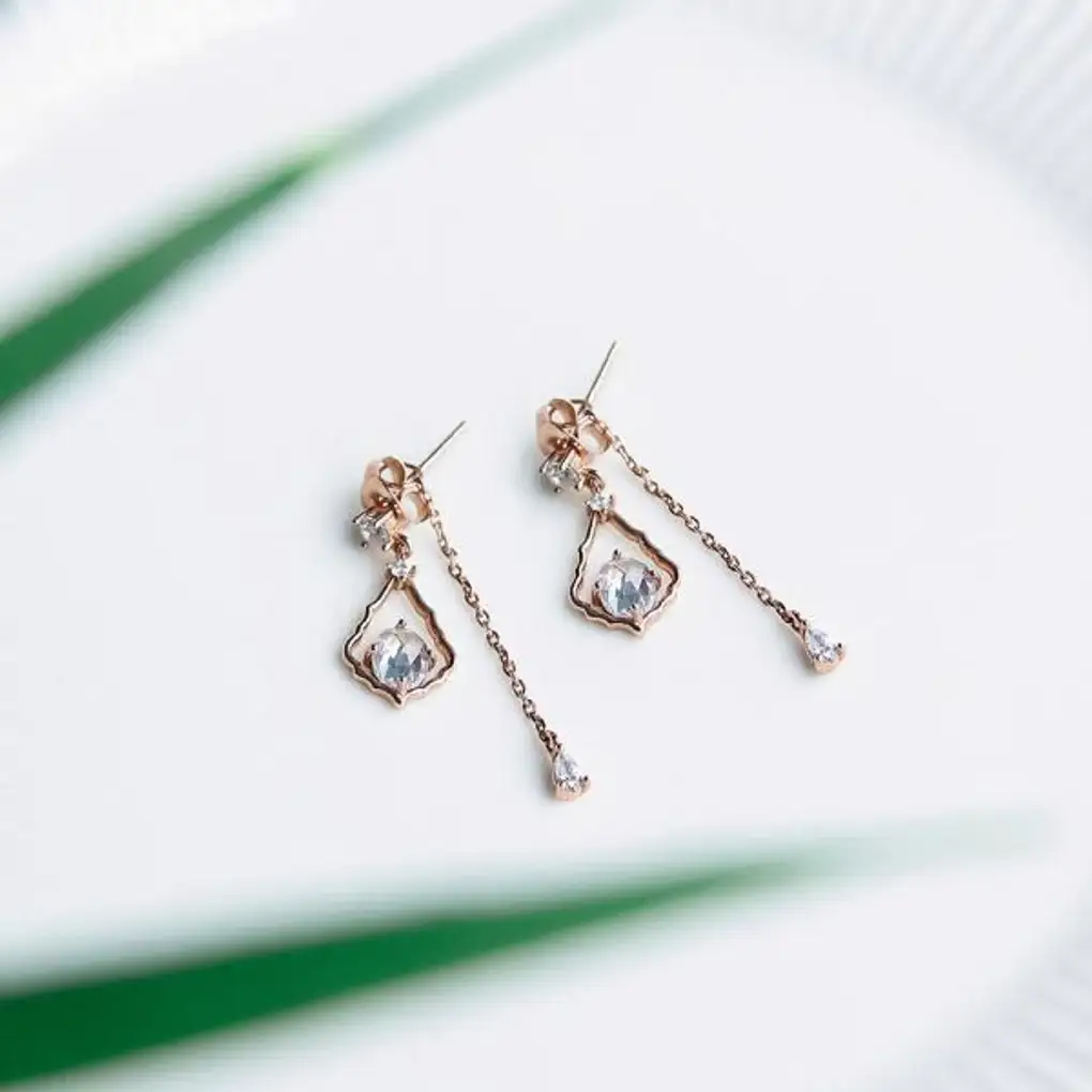 CLUE - Alli Ice Piece Chain Drop Silver Earring - Image 3