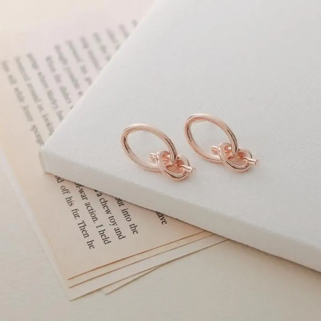 CLUE - Alli Twinny Knot Silver Earrings