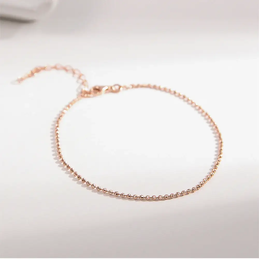 CLUE - Basic Ball Rose Gold Anklet - Image 3
