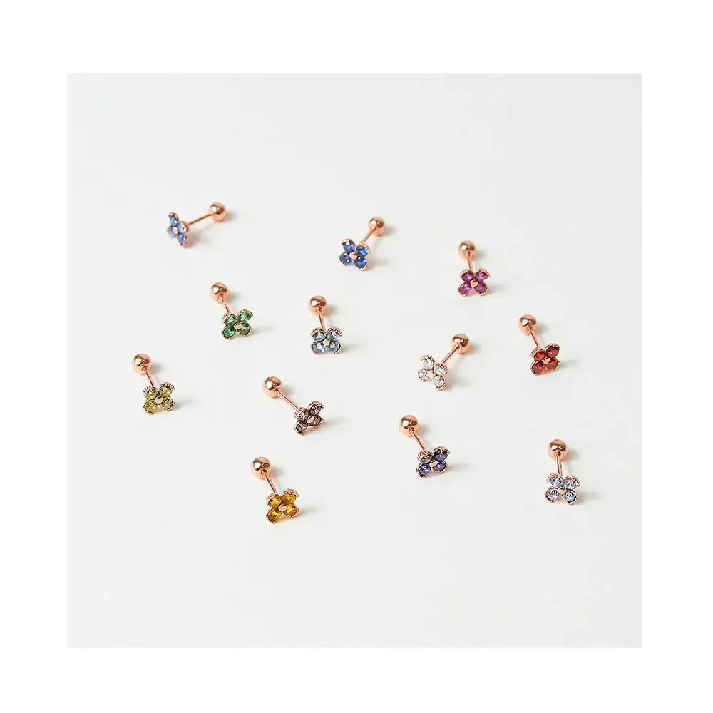 CLUE - Blossom 10K Yellow Gold Ear Pierce (Birthstone) - Image 2
