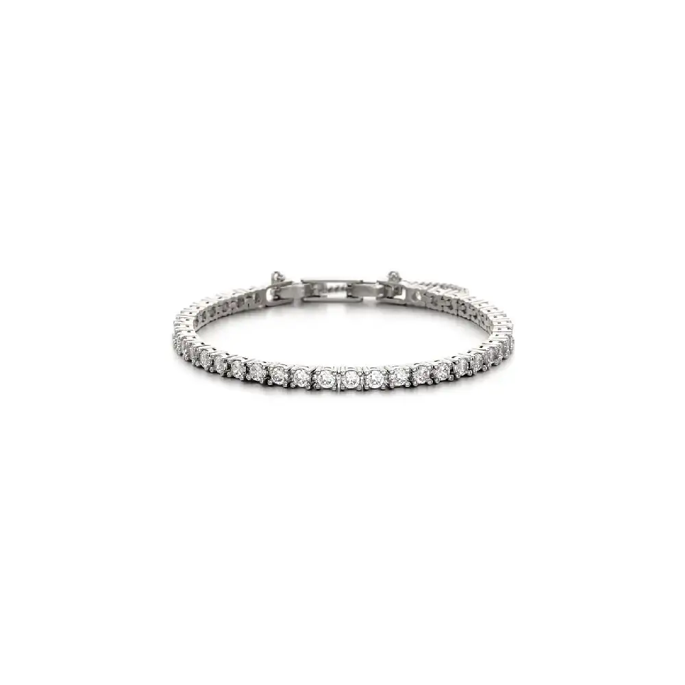 CLUE - Carat Collection Sparkle Diamond Tennis Silver Bracelet - Image 2