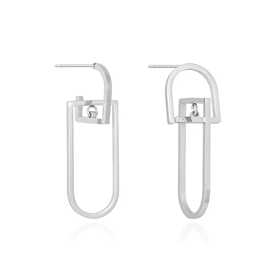 CLUE - Clip Round Surgical Steel Earrings - Image 2