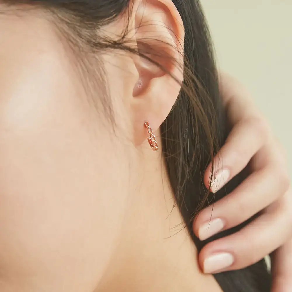 CLUE - Collection Iconic C Link One Touch Earrings - Image 3