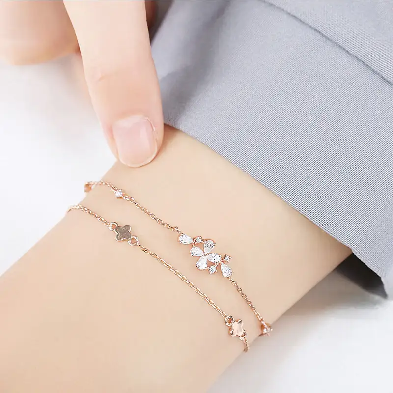 CLUE - Love Flower Silver Bracelet - Image 3