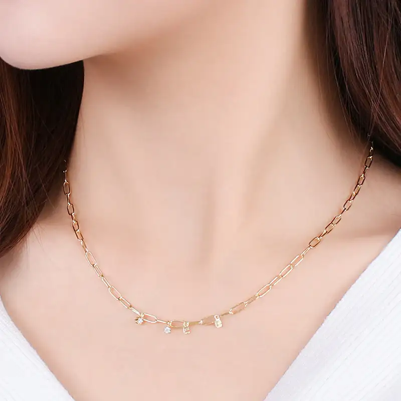CLUE - Raindrop Cue Chain Silver Necklace - Image 3