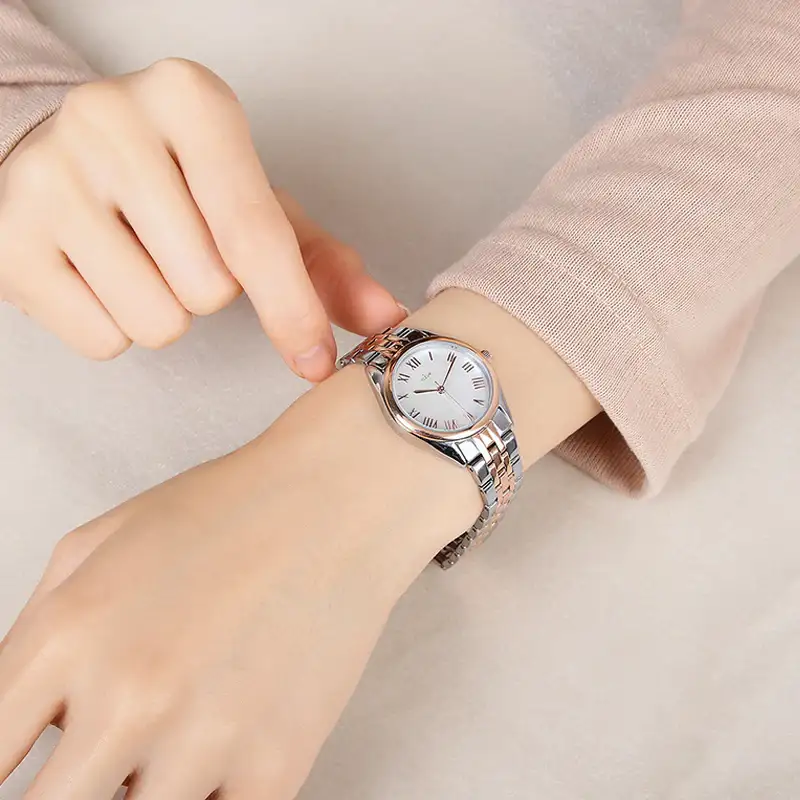 CLUE - Roman Mother-of-Pearl Two-Tone Silver Metal Watch - Image 5