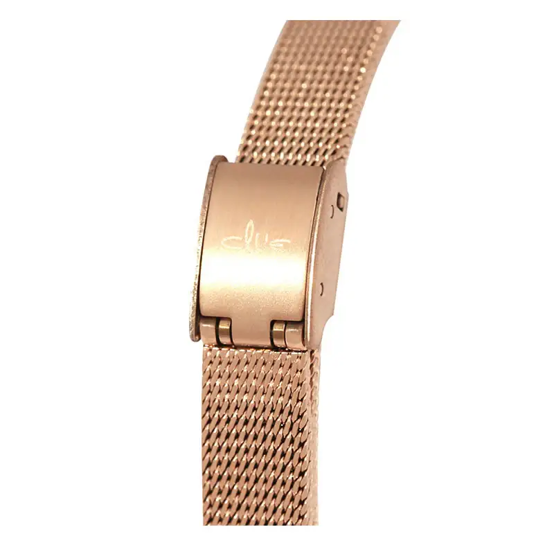 CLUE - Romantic Love Rose Gold Mesh Watch - Image 4