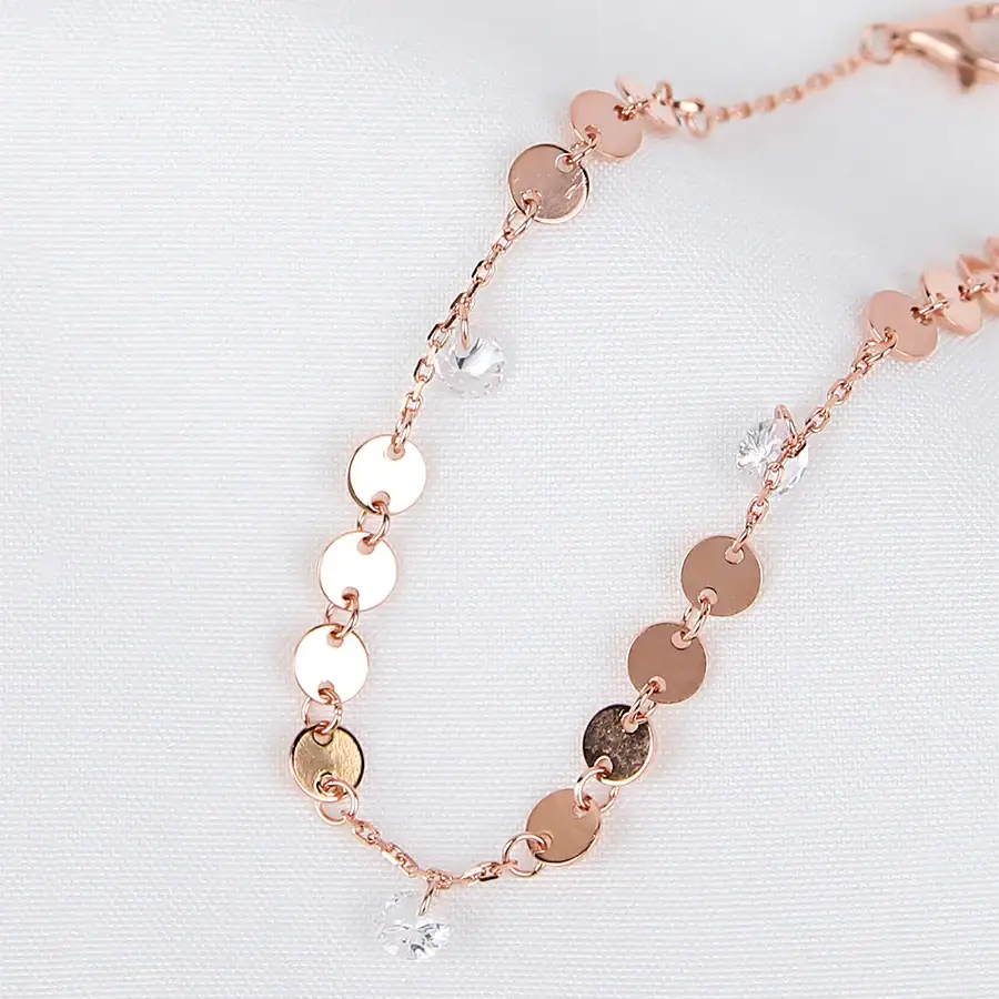 CLUE - Round Coin Pendant Silver Bracelet - Image 2