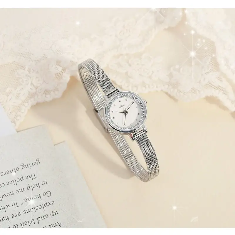 CLUE - Round Cubic Point Mesh Watch - Image 5