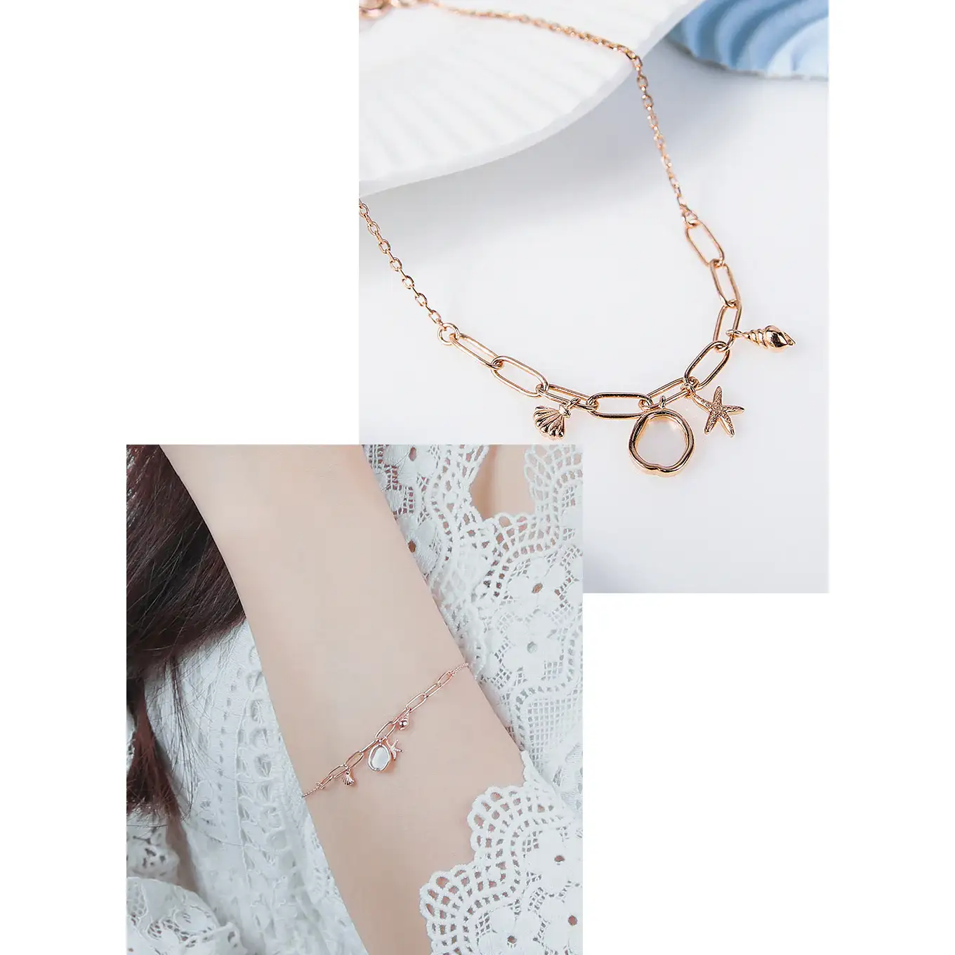 CLUE - Summer Peach Silver Bracelet - Image 2