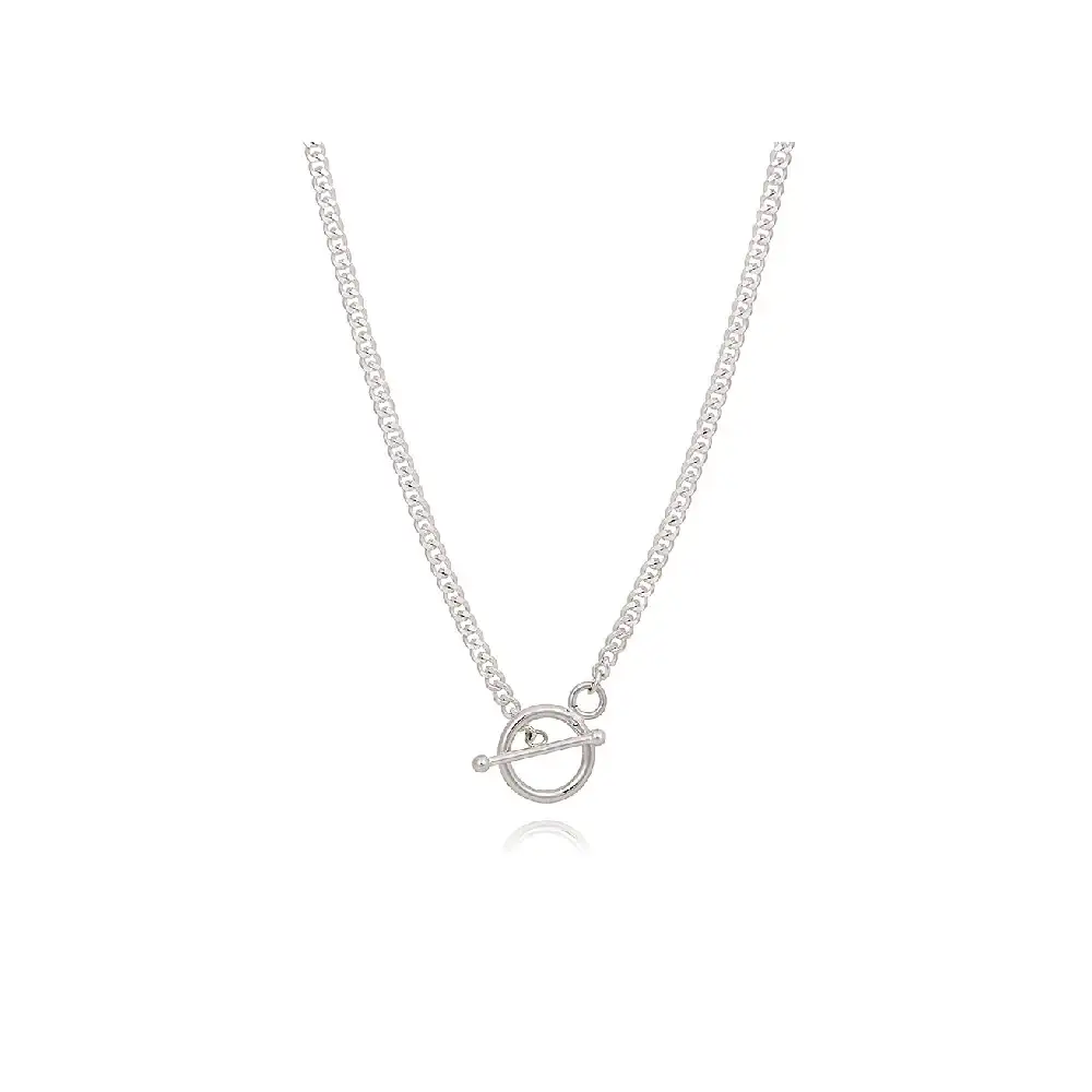 CLUE - Toggle Bar Chain Silver Necklace - Image 2