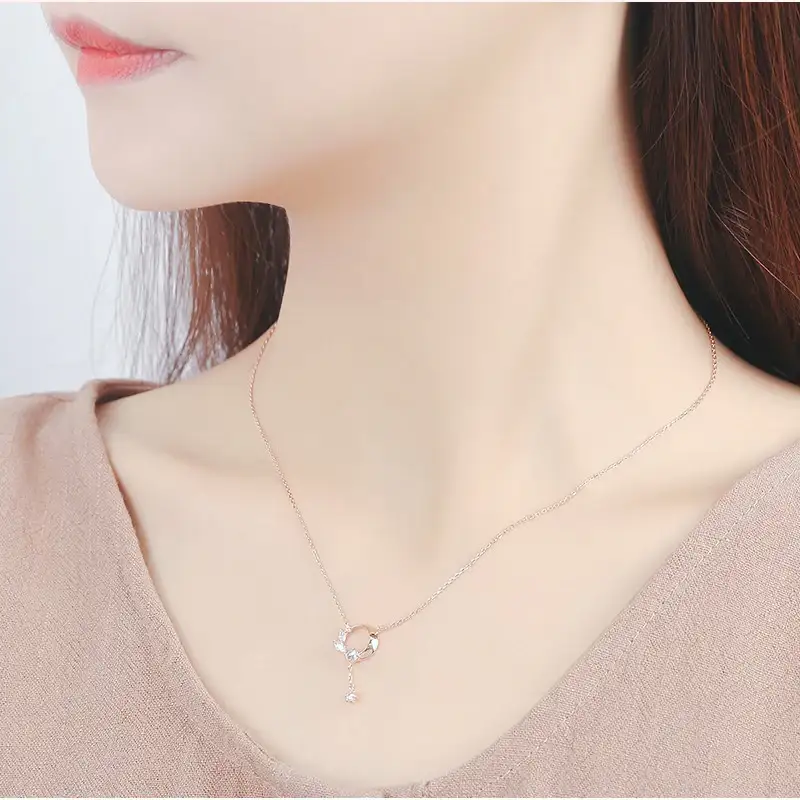 CLUE - Twinkle Drop Silver Necklace - Image 3