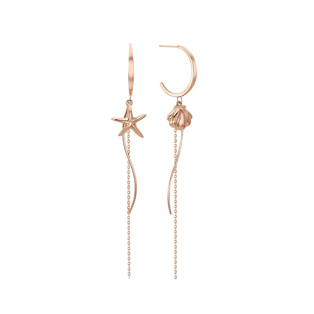 CLUE - Wave Drop Silver Earrings