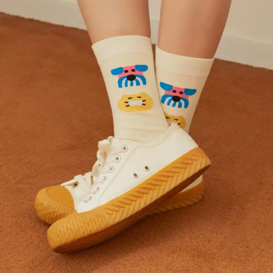 Daye Kim x Kakao Friends - Choonsik Ivory Socks - Image 2