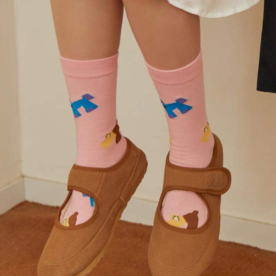 Daye Kim x Kakao Friends - Choonsik Pink Socks - Image 2