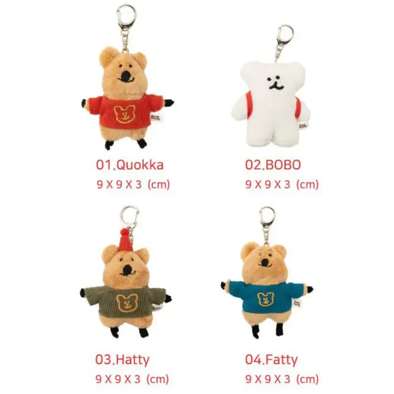 Dinotaeng - Quokka in School Flat fur keyring - Image 16