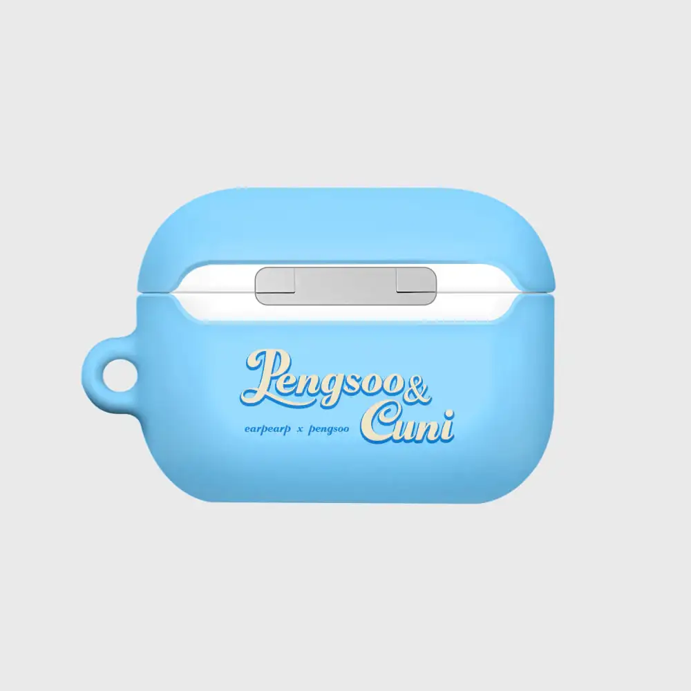 Earpearp x Pengsoo - Coffee and Donut AirPods Hard Case (Sky Blue) - Image 4