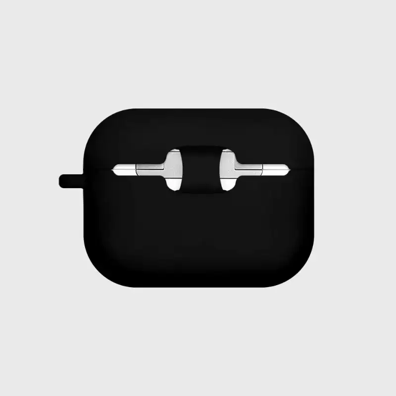 Earpearp x Pengsoo - Stamp Pengsoo and Cuni AirPods/AirPods Pro Clear Jelly Case (Black) - Image 4