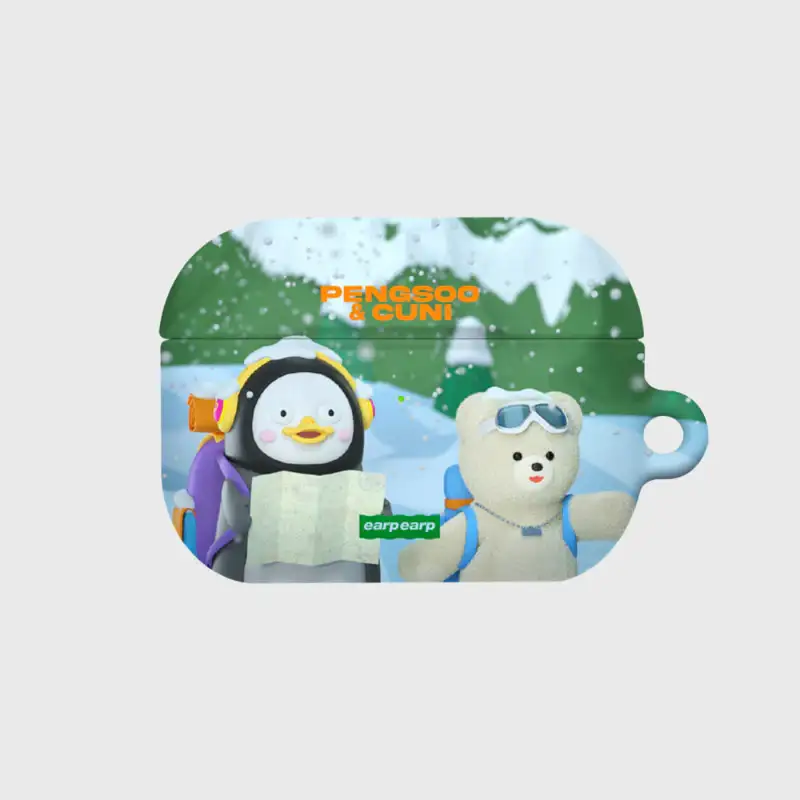 Earpearp x Pengsoo - Winter Travel Friends AirPods Hard Case (Blue) - Image 3