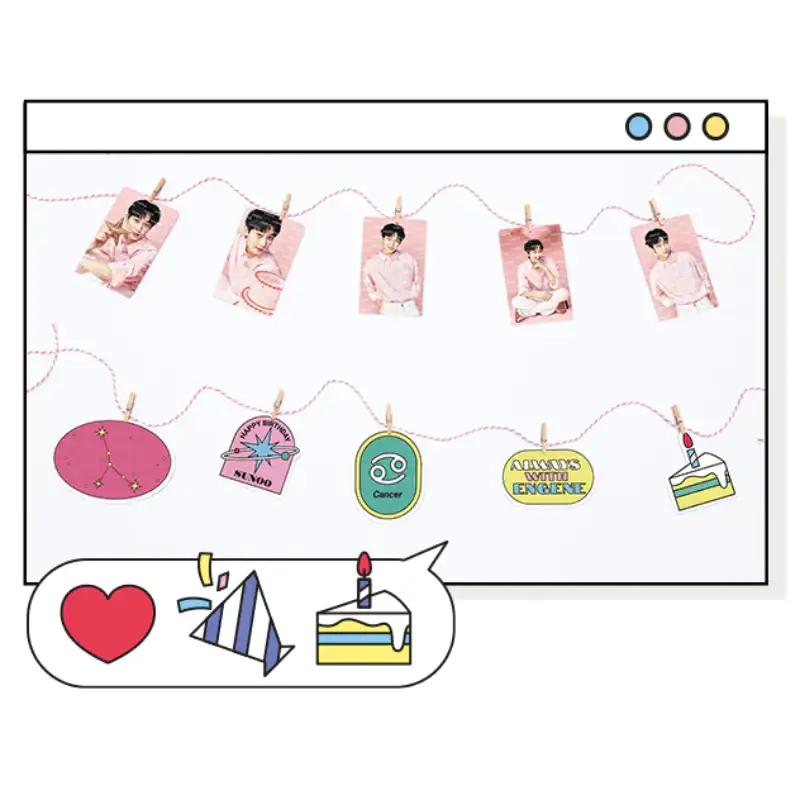 ENHYPEN - BIRTHDAY - SUNOO DIY Photo Card Garland - Image 4
