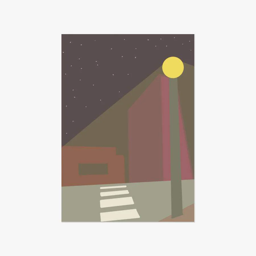 Eun Dam Bi - Night Time Cross Walk A3 Poster - Image 2