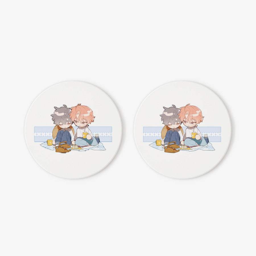 Flowers in the Garden - Garden Flower Diatomaceous Earth Cup Coaster - Image 2