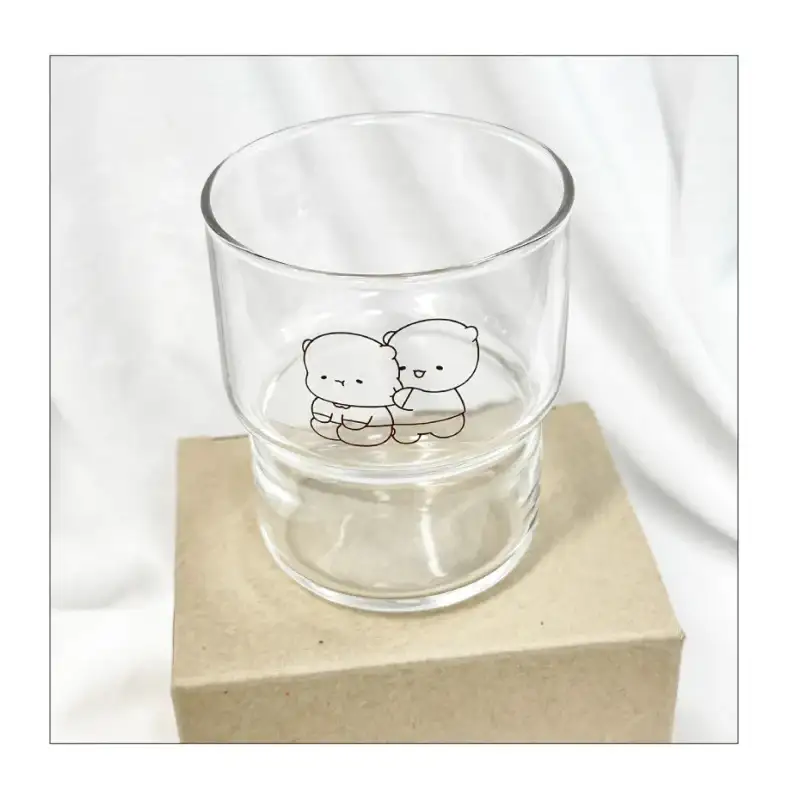 Ggongdal x Artrank - Healing Bear Glass Cup - Image 2