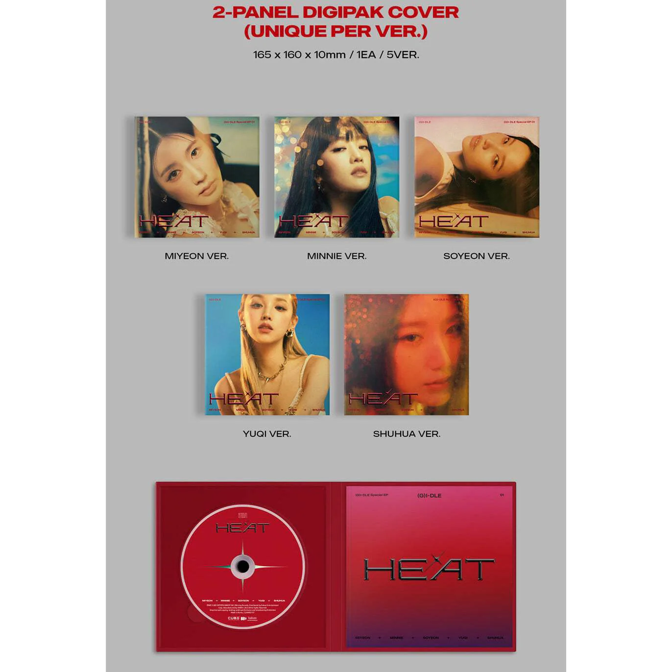 (G)I-DLE - Heat : Digipack (Member Version - Random) - Image 2
