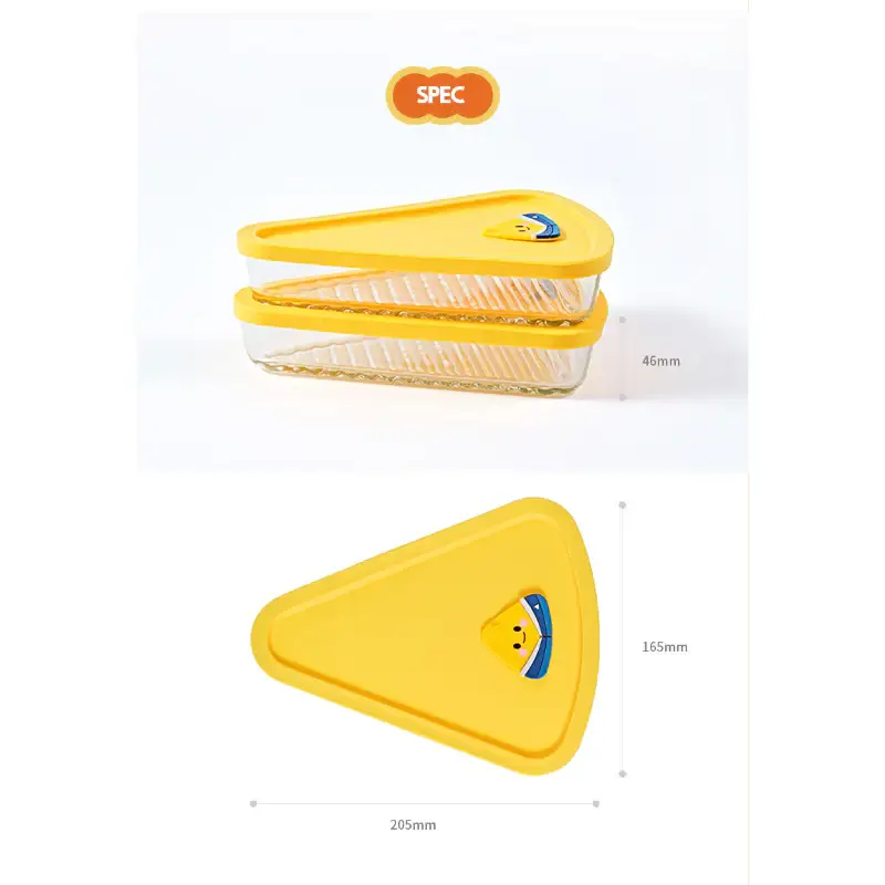 Glasslock x Bread Barbershop - Cheese Slice Pizza Container Set - Image 5