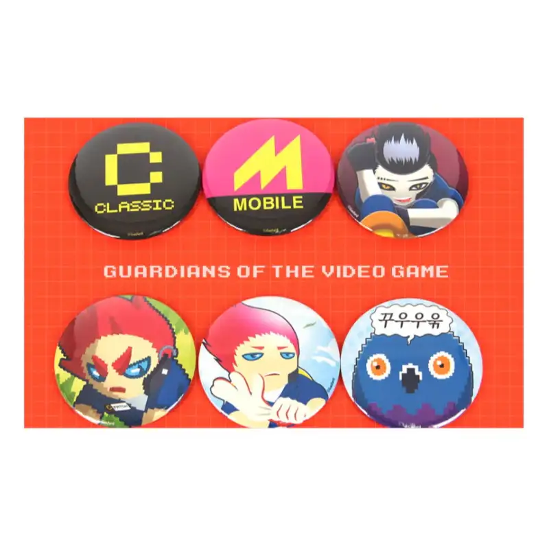 Guardians Of The Video Game - Round Pin Mirror - Image 3