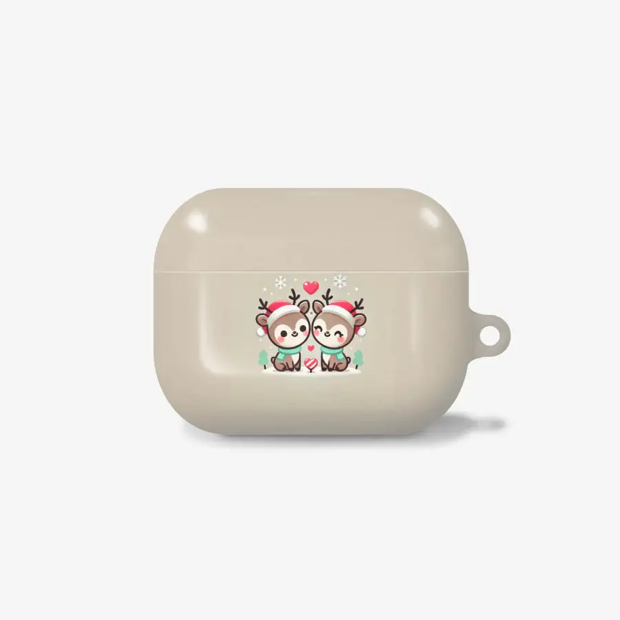 Harry's Useful Shop - Christmas Rudolph Couple AirPod Pro 1 Hard Case - Image 3