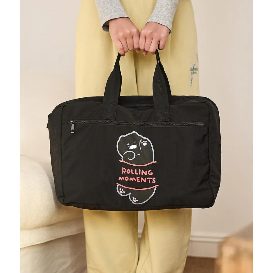 Kakao Friends - Black Choon Foldable Travel Bag (Choonsik) - Image 9