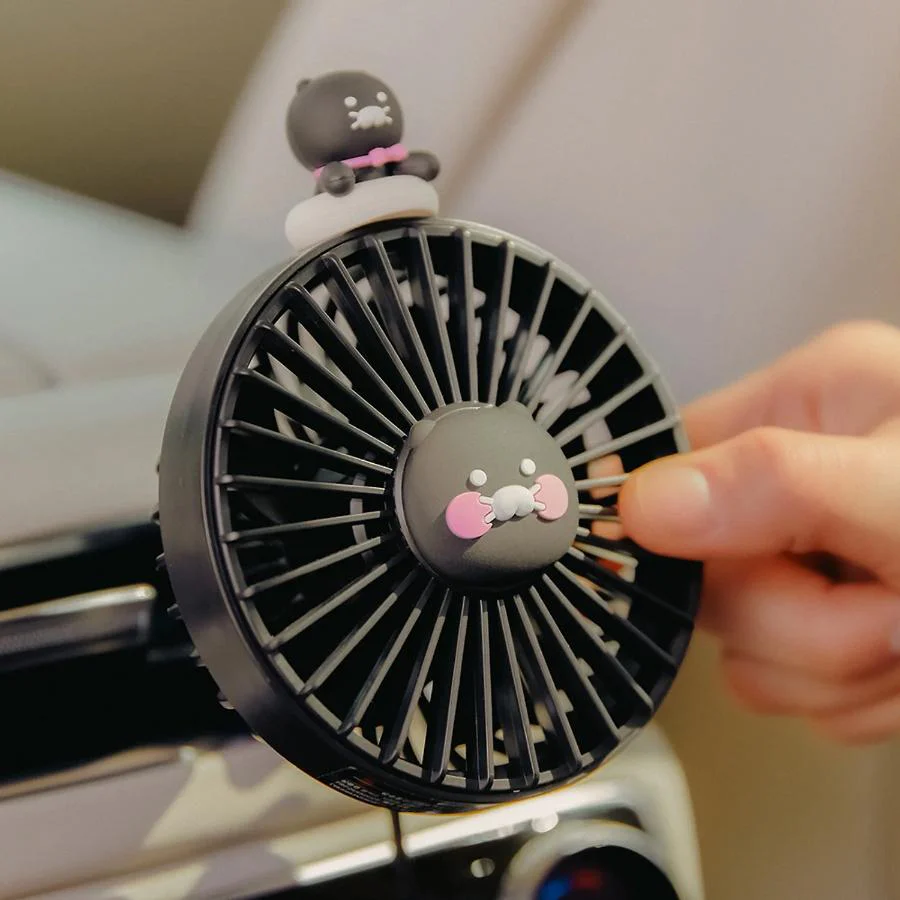 Kakao Friends - Black Choon In-Car Fan (Choonsik) - Image 2