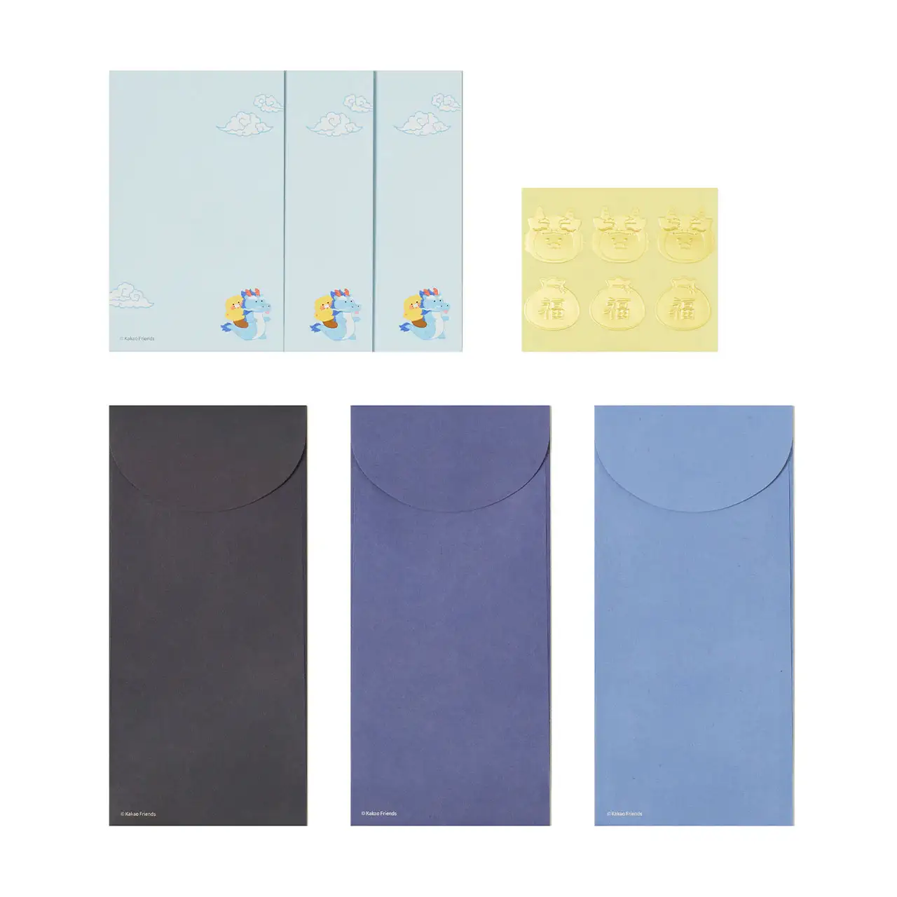 Kakao Friends - Blue Dragon Ryan & Choonsik New Year’s Envelope Set - Image 6