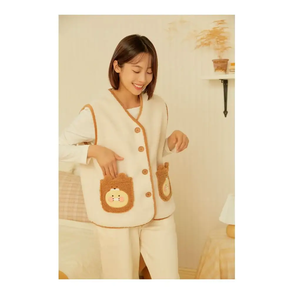 Kakao Friends - Cabin in the Forest Choonsik Fleece Vest - Image 2