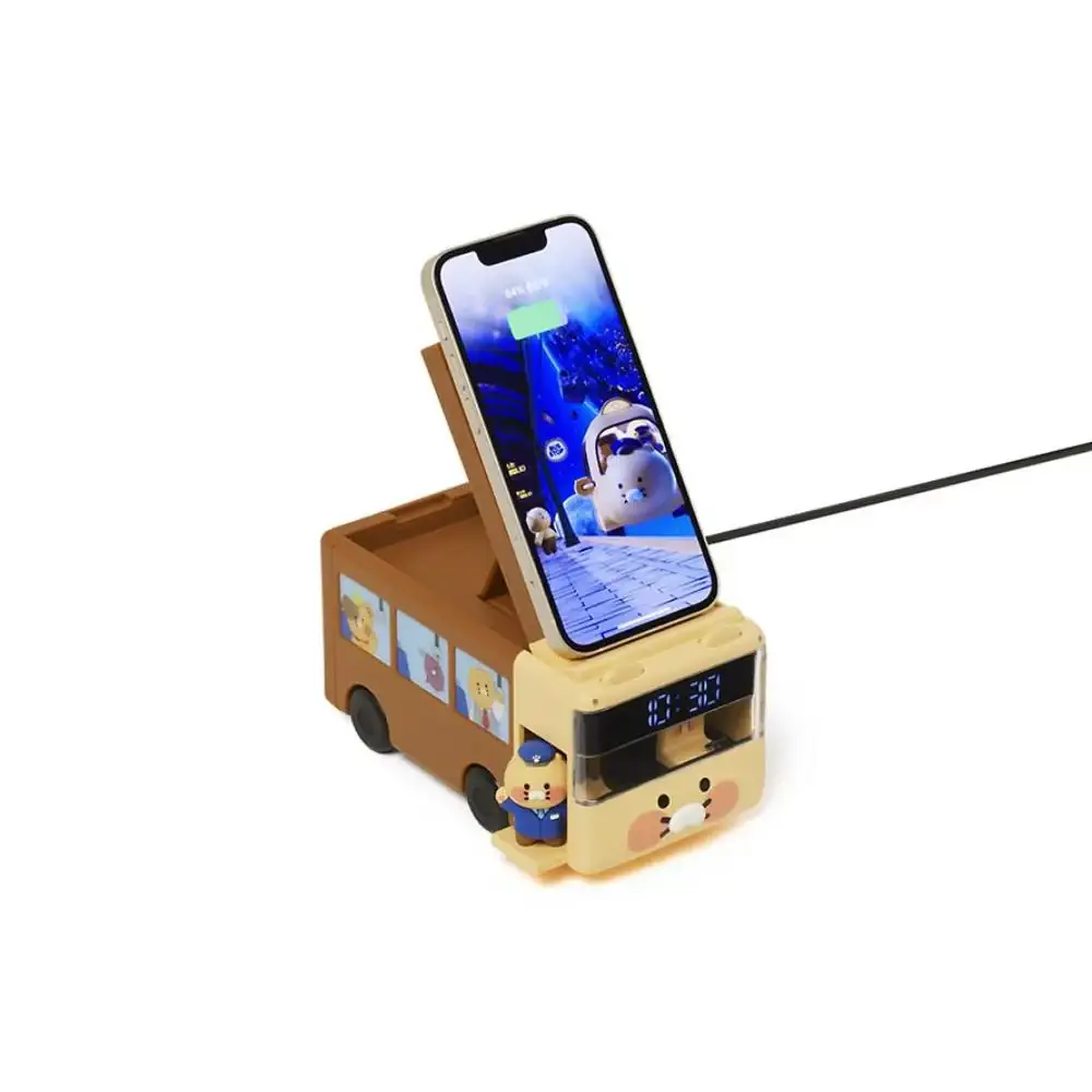 Kakao Friends - Choonsik Bus 2 in 1 Wireless Charging LED Clock - Image 15