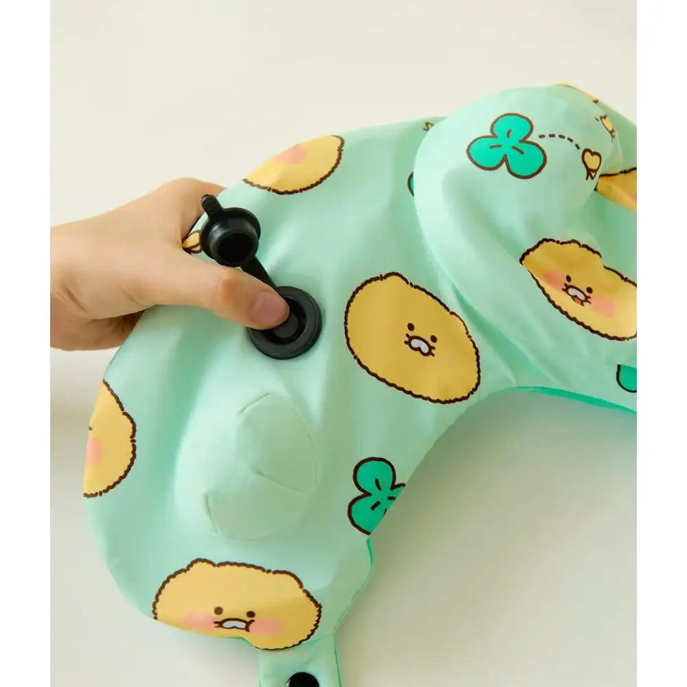 Kakao Friends - Choonsik Compact Air Pump Neck Cushion & Pouch Set - Image 7