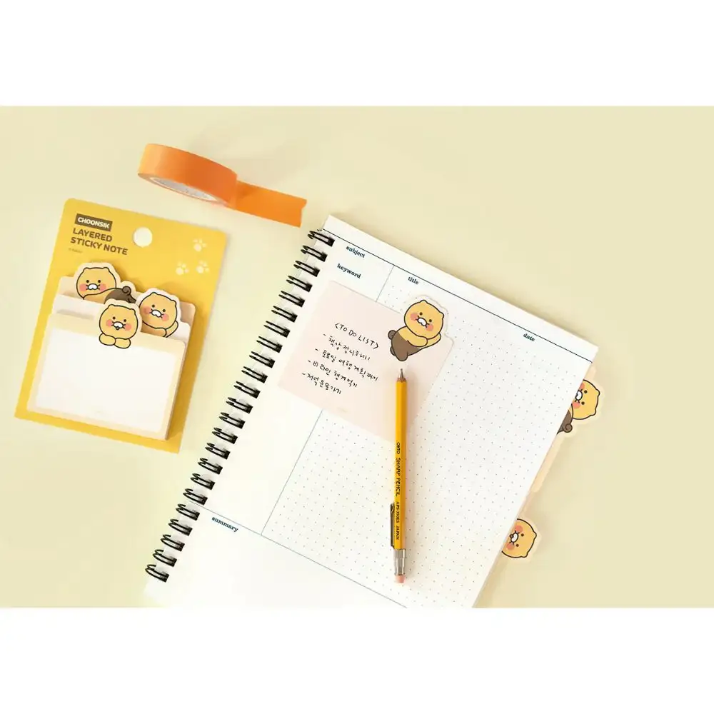 Kakao Friends - Choonsik Face 3-Layered Sticky Note - Image 3