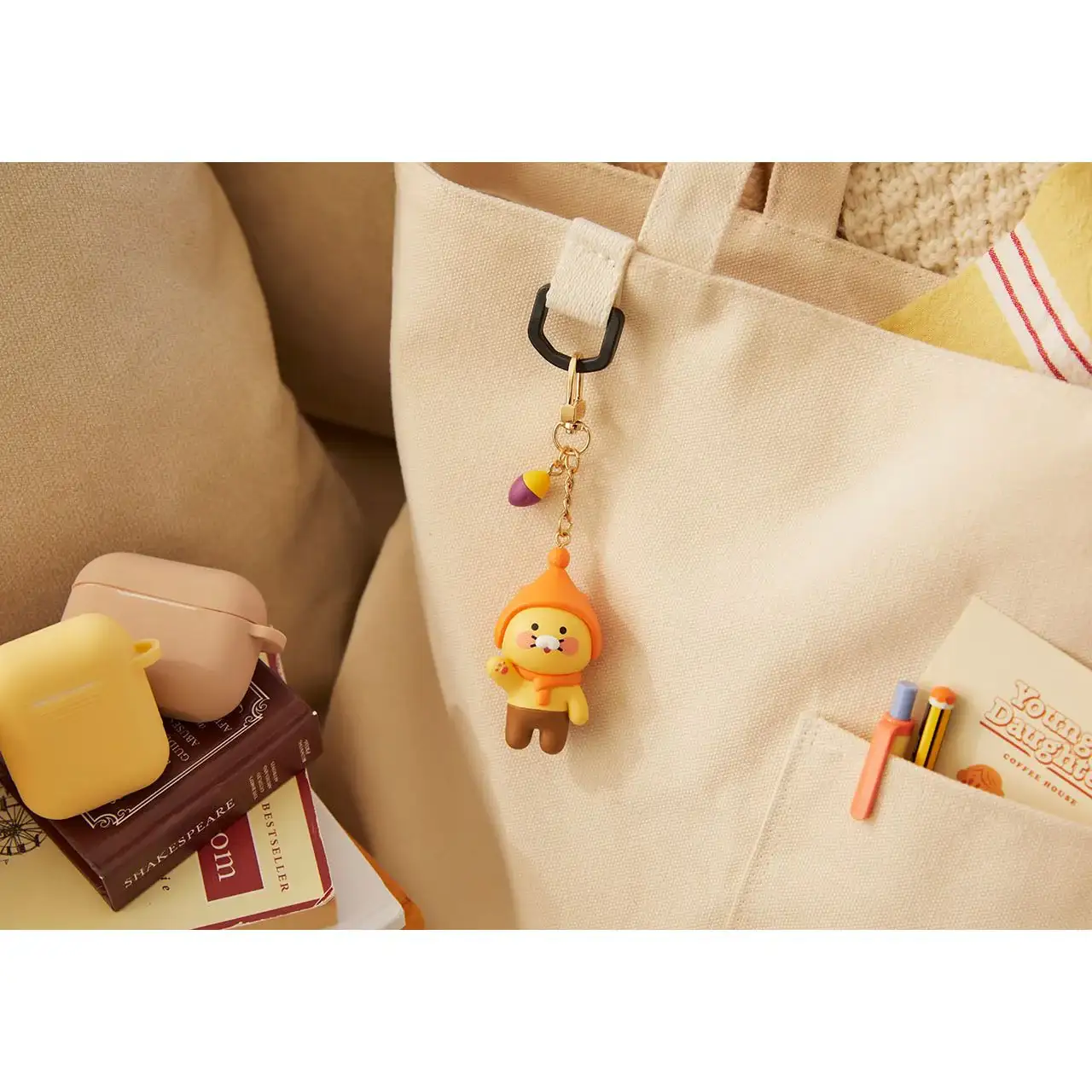 Kakao Friends - Choonsik Gokkal Hat Figure Keyring - Image 9