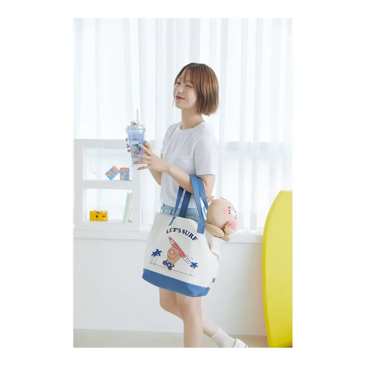 Kakao Friends - Choonsik Let's Surf Cotton Eco Bag - Image 6